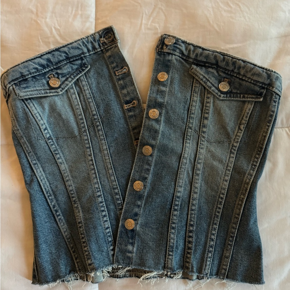 Zara, Corset, denim, new without tags, size large
